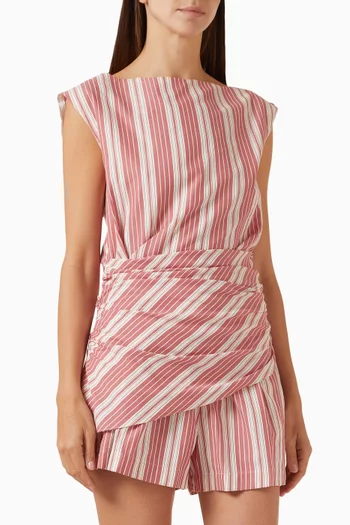 Reign Striped Top in Cotton Blend
