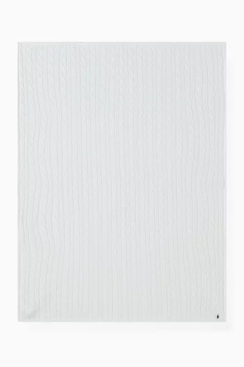 بطانية منسوج بغرزة الضفيرة قطن