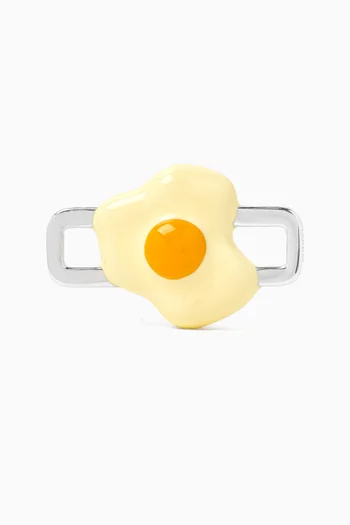 Fried Egg Charm in Sterling Silver