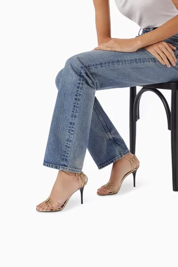 Babylone 90 Sandals in Metallic Leather