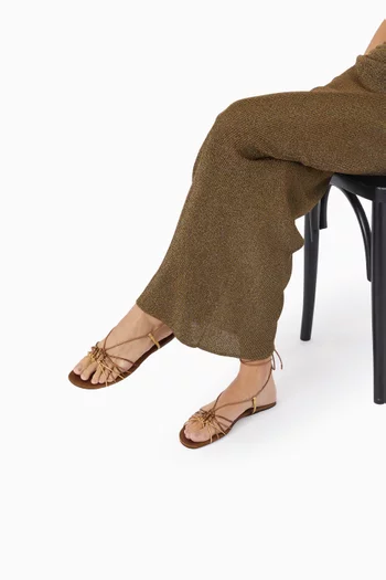 Babylone Sandals in Smooth & Metallic Leather