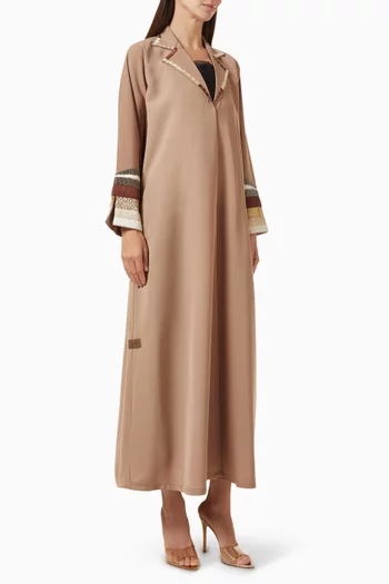 عباية مطرزة بالخرز كريب