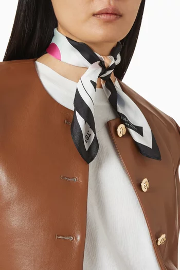 وشاح باندانا بنقشة مجلة حرير تويل