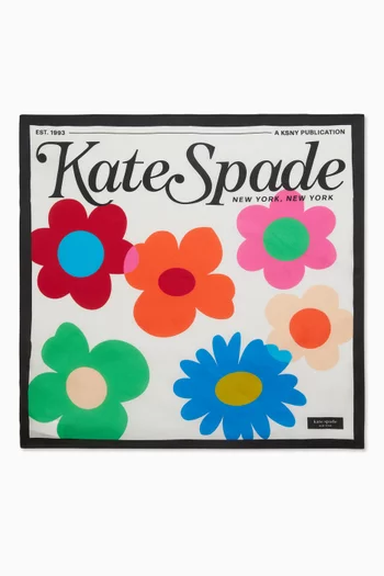 وشاح باندانا بنقشة مجلة حرير تويل