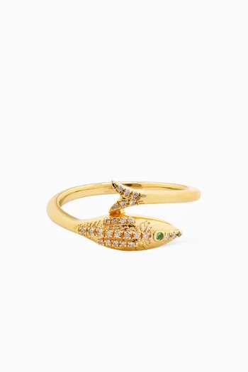 Huwaita Diamond Ring in 18kt Yellow Gold