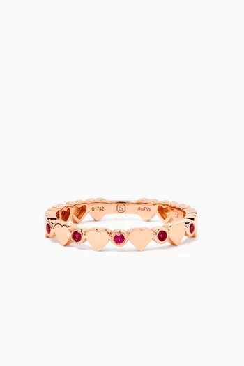 Lit Ruby Ring in 18kt Rose Gold