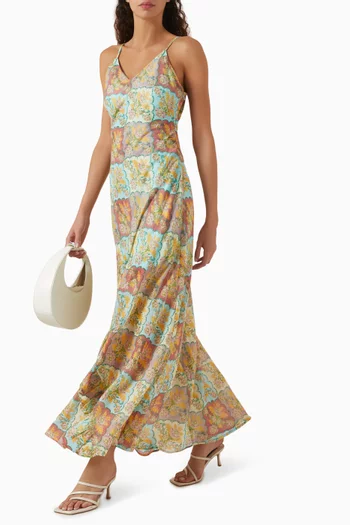 Kataya Midi Dress in Linen-blend