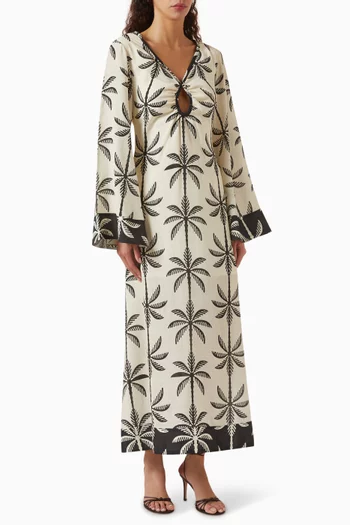 Abena Printed Midi Dress