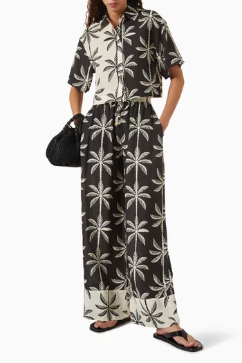 Abena Printed Cropped Shirt