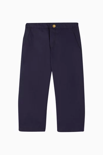 Straight-cut Pants in Cotton