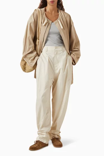 Soft Volume Pants in Cotton-satin