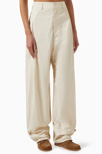 Soft Volume Pants in Cotton-satin