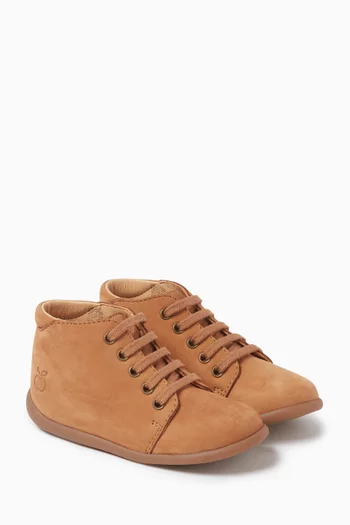 Lace-up Boots in Suede