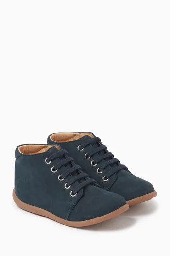 Lace-up Boots in Suede