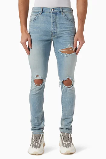 Ma Quad Distressed Jeans in Denim