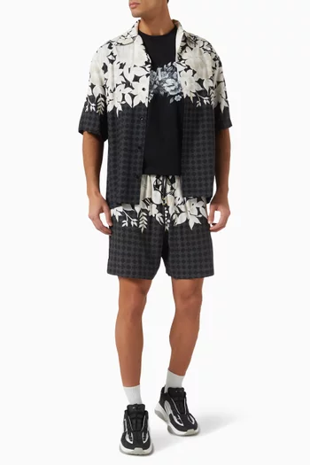 Garden-print T-shirt in Cotton