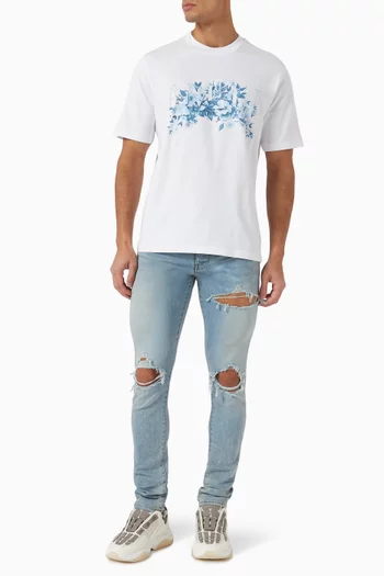 Garden-print T-shirt in Cotton