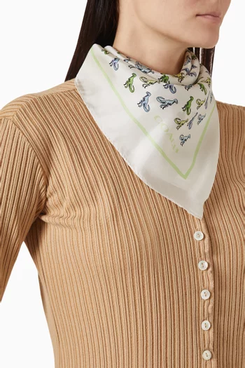 T-Rex Print Bandana in Silk