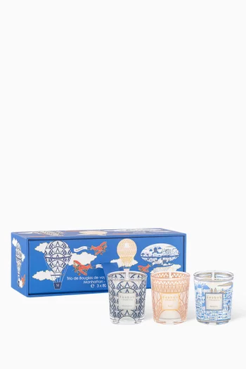 Trio Travel Candles My First Baobab Manhattan-Paris-Mykonos