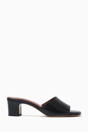 Ava 50 Mule Sandals in Leather