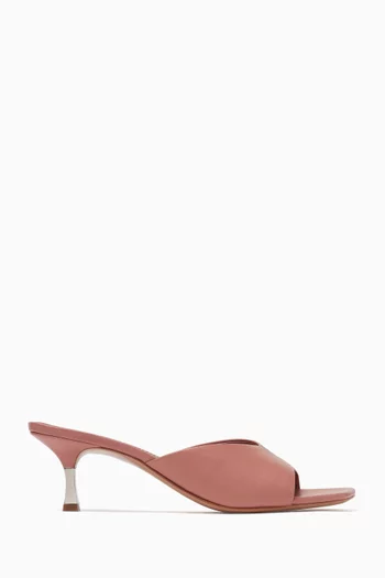 Lorena 55 Mules in Leather