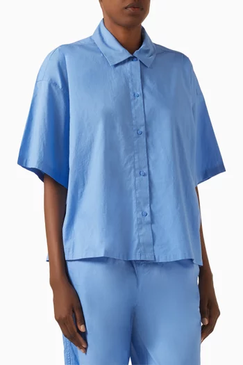 Button-down Shirt in Cotton-poplin