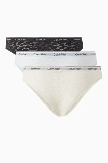 Icon Lace Brazilian Briefs, Set of 3