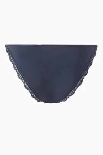 Lace String Bikini Briefs in Stretch-nylon