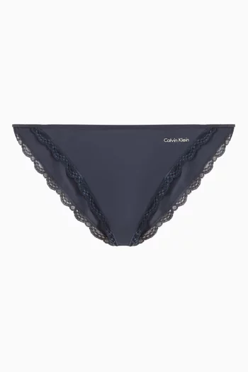 Lace String Bikini Briefs in Stretch-nylon