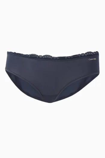 Lace-trim Hipster Briefs in Stretch-nylon