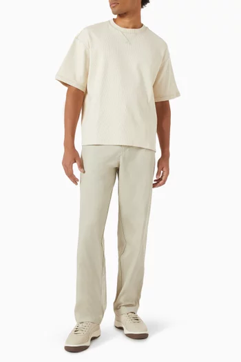 MMQ Ribbed T-shirt in Cotton Jersey