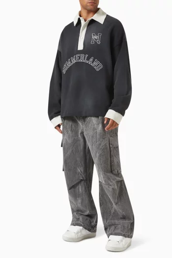 Pleated Cargo Pants in Cotton