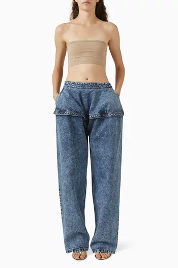 Basque Peplum Jeans
