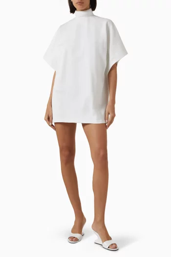 High-neck Mini Dress in Jersey