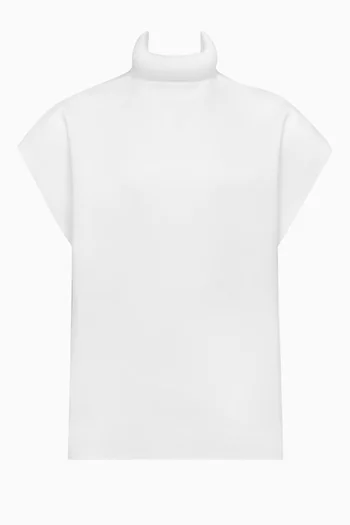 High-neck Mini Dress in Jersey