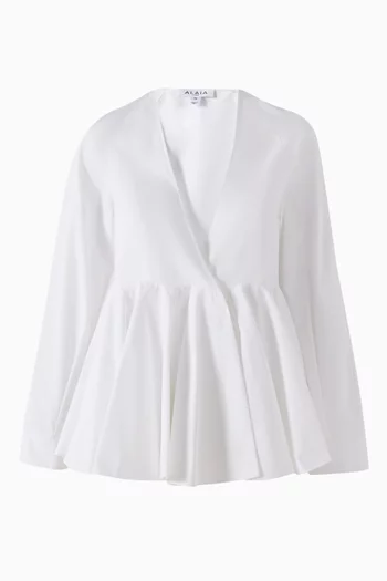 Flared Shirt in Poplin