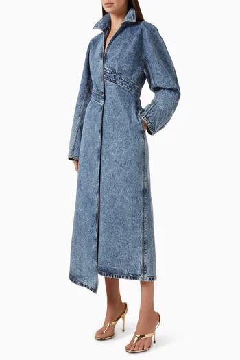 Trench Coat in Denim