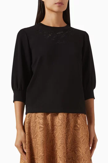 Orchid Embroidered Sweatshirt