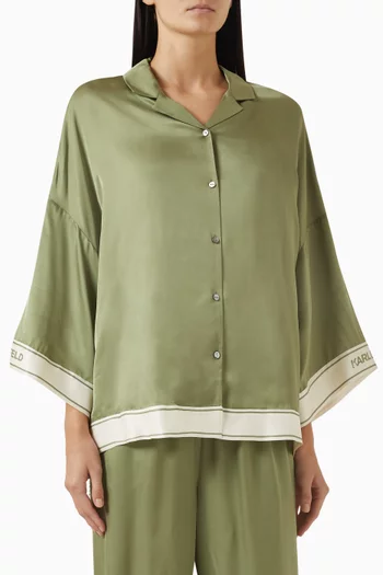 Logo Shirt in Viscose