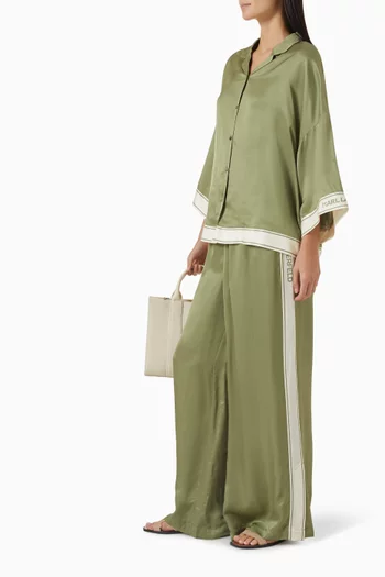 Logo Pants in Viscose