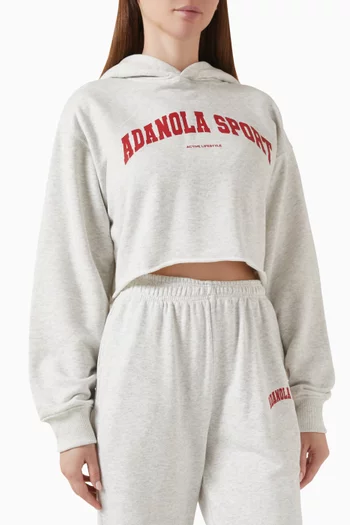 AS Raw-hem Crop Hoodie in Organic Cotton