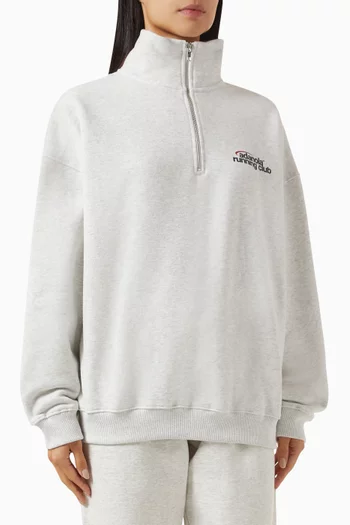 Oversized Running Zip Sweatshirt in Organic Cotton