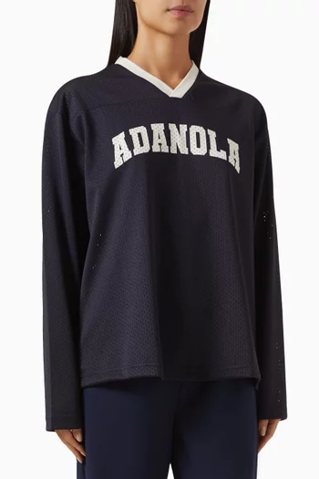 Sports Logo Jersey Top in Mesh