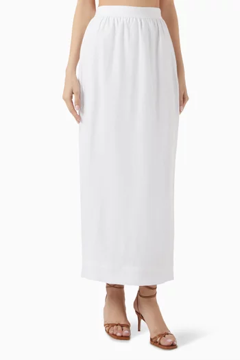 Bonnie Pencil Skirt in Linen