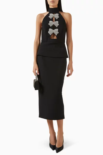 Lita Midi Skirt in Crepe