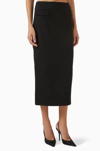 Lita Midi Skirt in Crepe