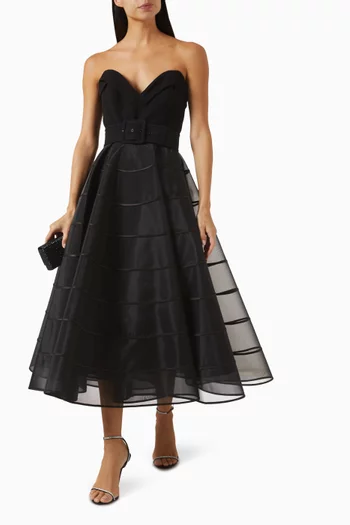 Marcella Belted Midi Dress
