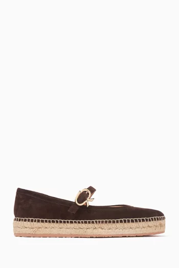 Elda Mary-Jane Espadrilles in Suede