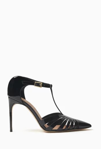 Jennifer 90 Cut-out Pumps in Patent Leather