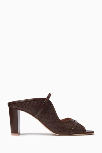 Norah 70 Sandals in Raffia & Nappa